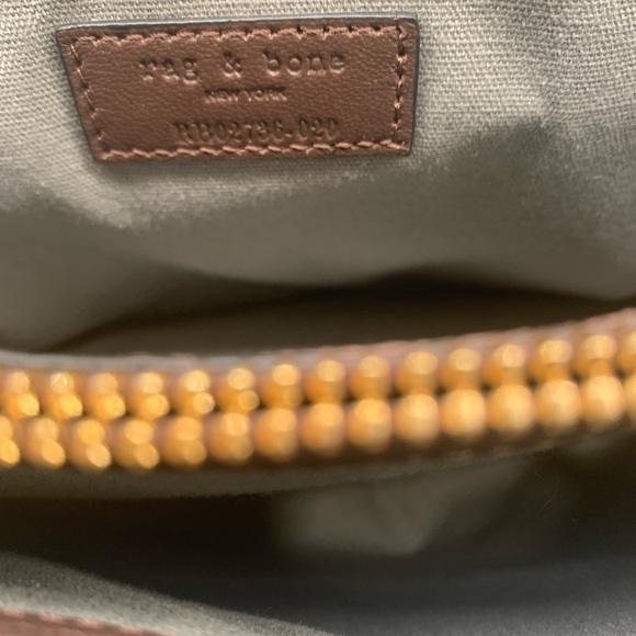 Rag and Bone Brown Leather Suede Saddle Crossbody Bag - Picture 7 of 11